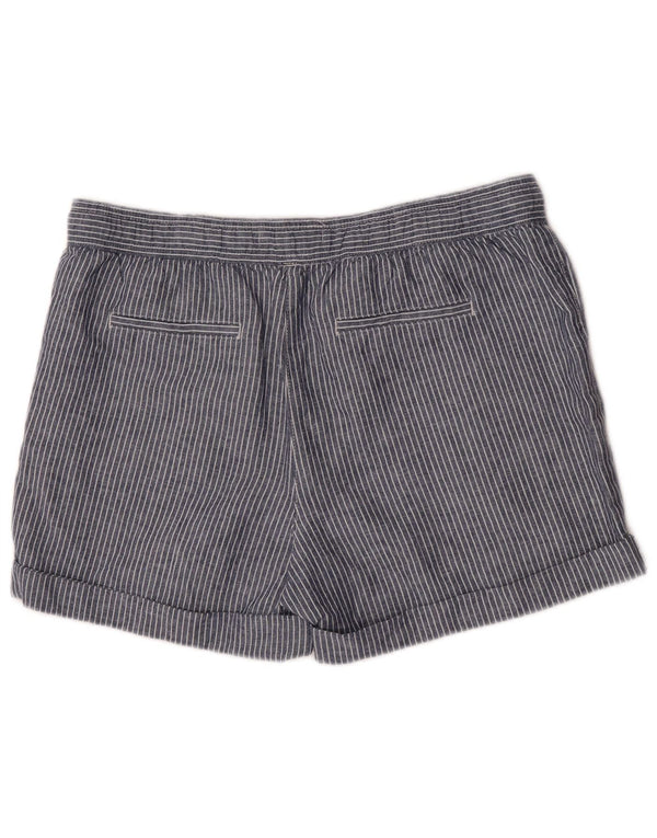 Marks & Spencer ženske chino kratke hlače UK 14 velike W34 mornarsko plave pruge