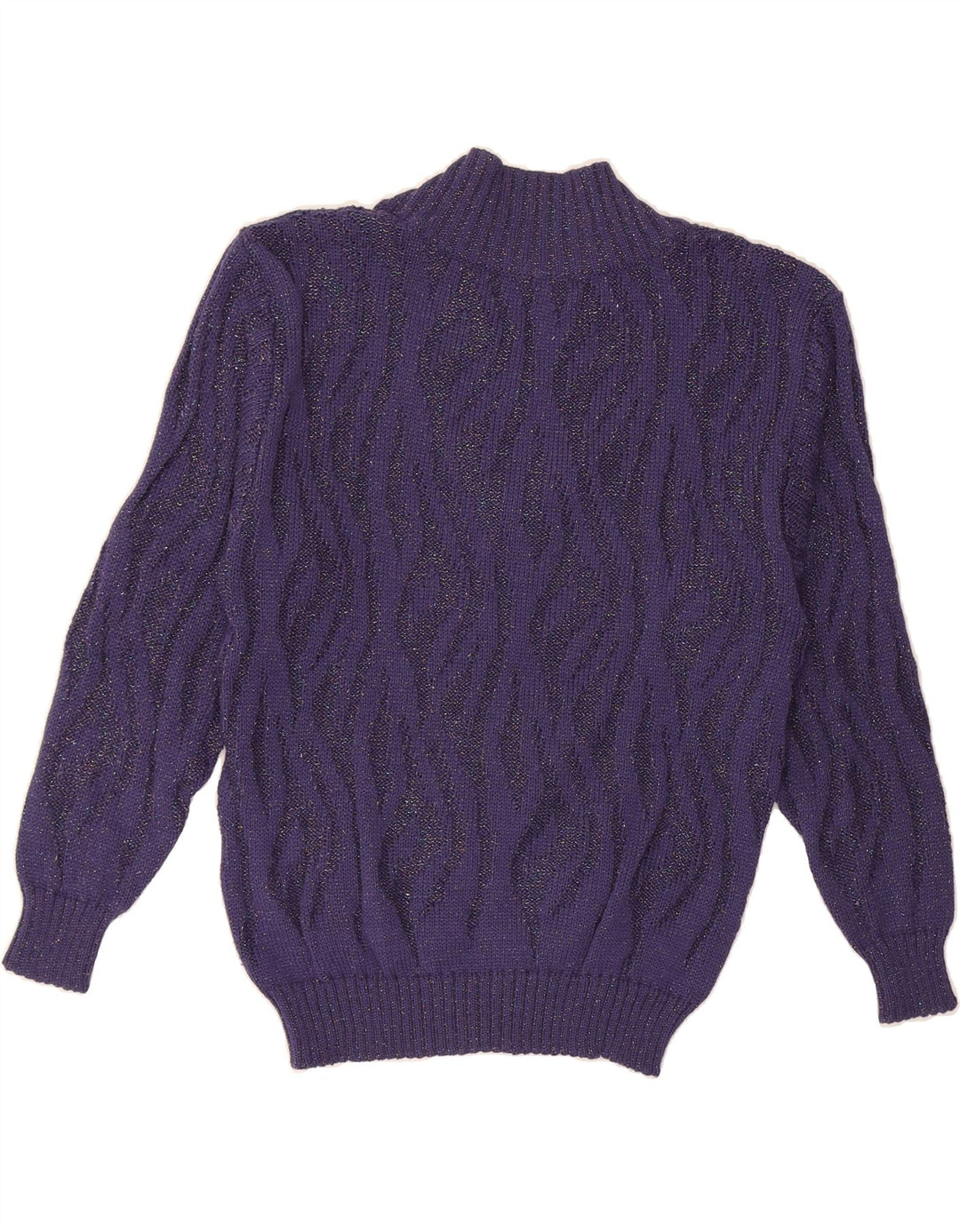 VINTAGE Womens V-Neck Jumper Sweater IT 42 Medium Purple Polyacrylic Vintage Vintage and Second-Hand Vintage from Messina Hembry 
