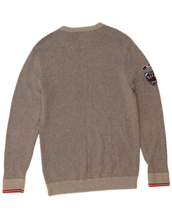 Superdry ženski džemper s grafičkim motivima UK 18 XL sivi flekasti pamuk