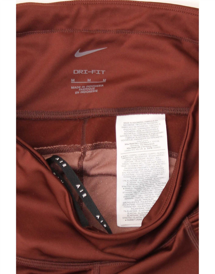 Nike Ženske Dri Fit Leggings UK 12 Medium Brown Colourblock Poliester