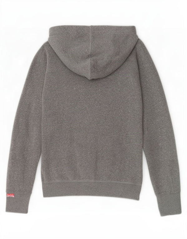Superdry ženski pulover s kapuljačom s patentnim zatvaračem UK 10 Small Grey Flected