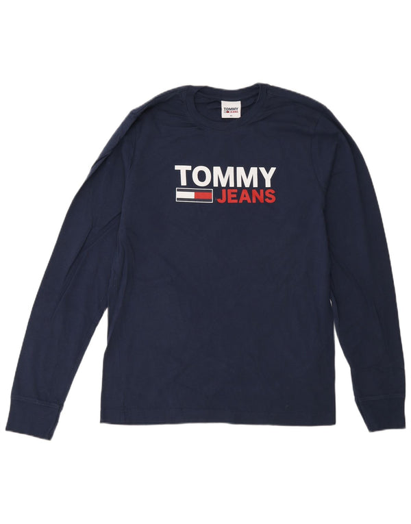 Tommy Hilfiger Mens Graphic Top Long Sleeve XS Navy Blue Cotton