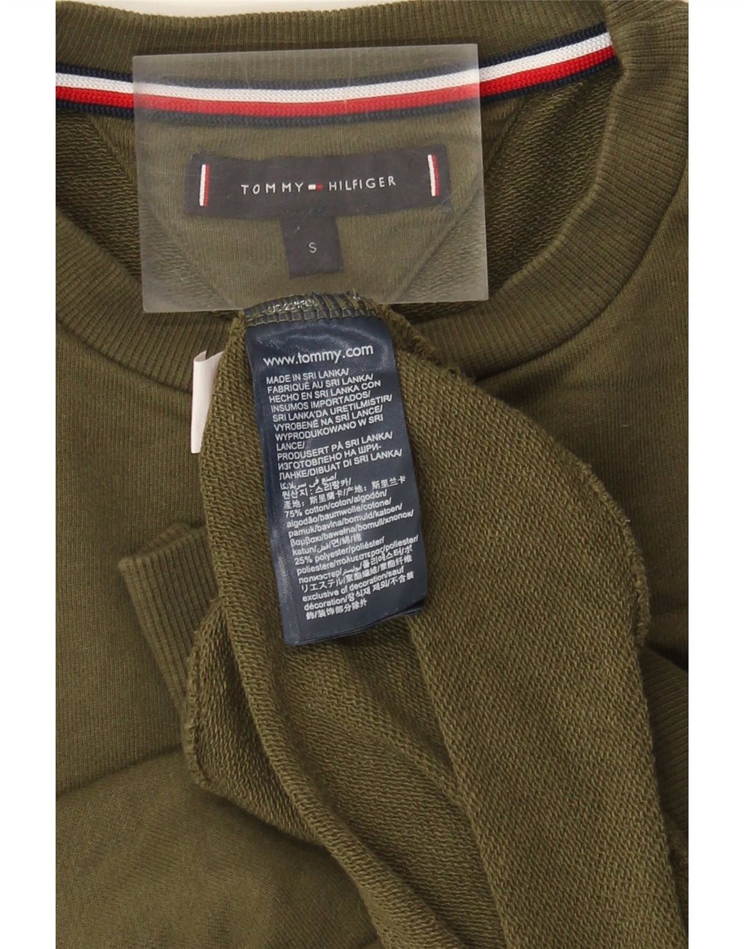 Tommy Hilfiger muški džemper s grafičkim motivima, mali kaki pamuk