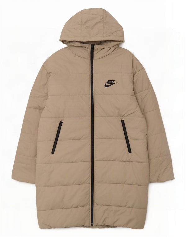 Nike ženski preveliki podstavljeni kaput s kapuljačom UK 6 XS bež