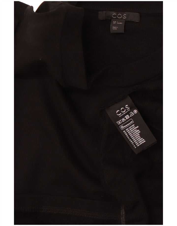 COS gornji dio ženske bluze UK 10, mali crni pamuk