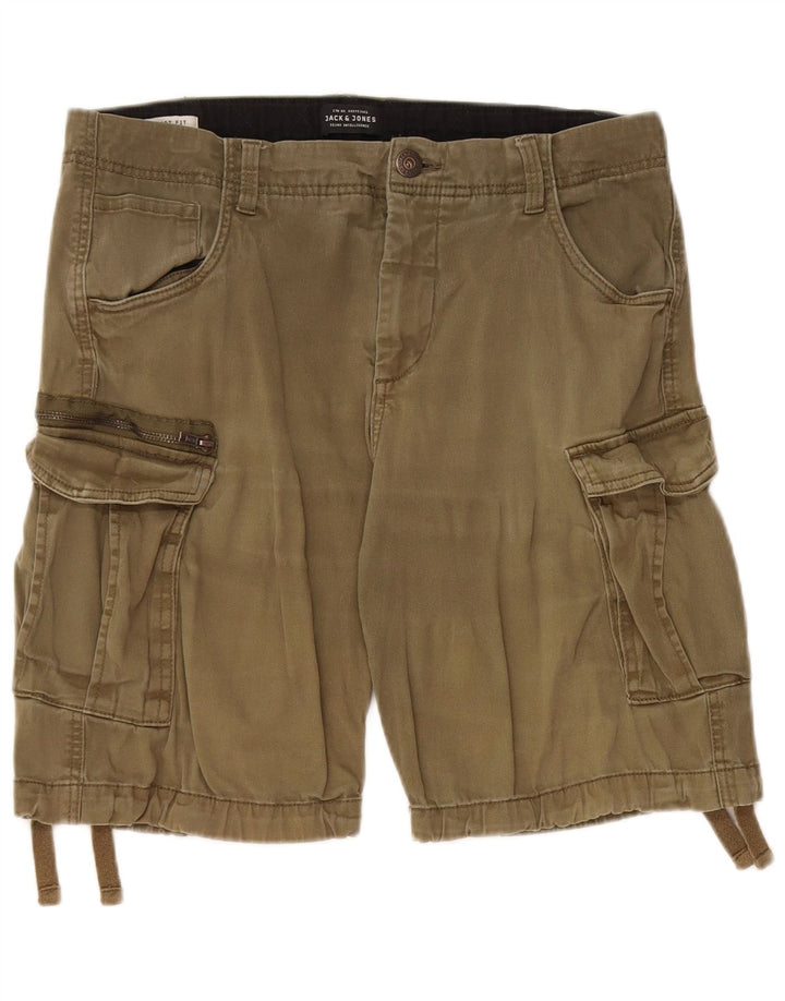 Jack & Jones muške kargo kratke hlače velike W34 kaki pamuk