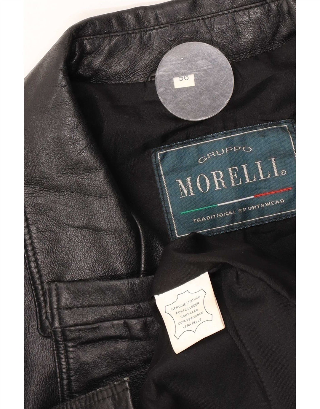 Morelli muški kožni kaput IT 56 3XL crni