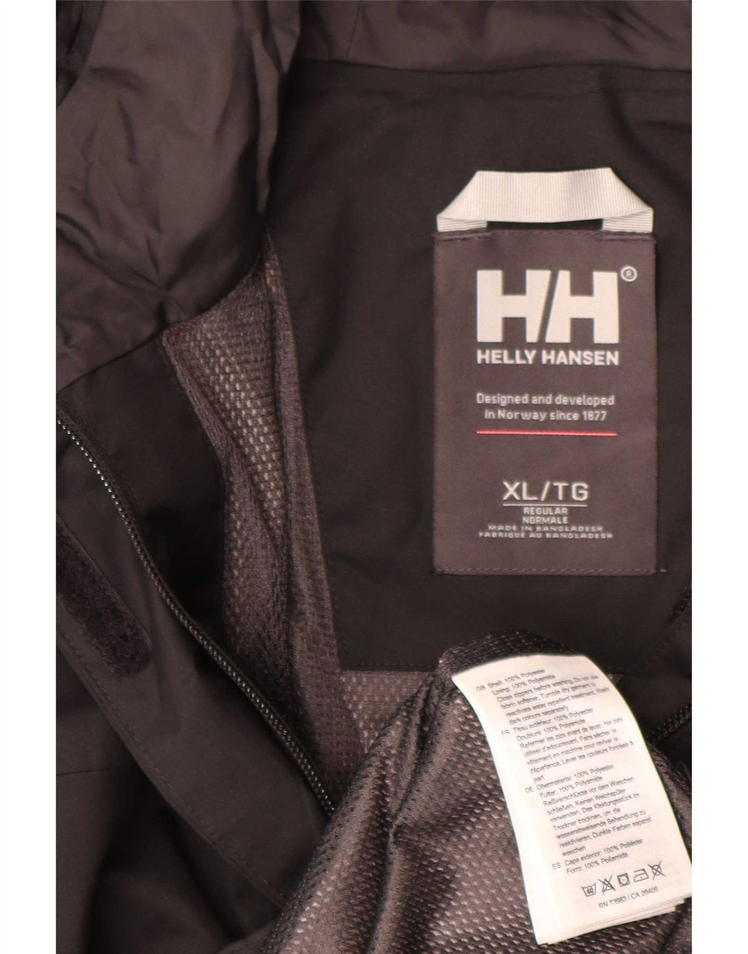 Helly Hansen ženska kišna jakna s kapuljačom UK 18 XL crni poliester