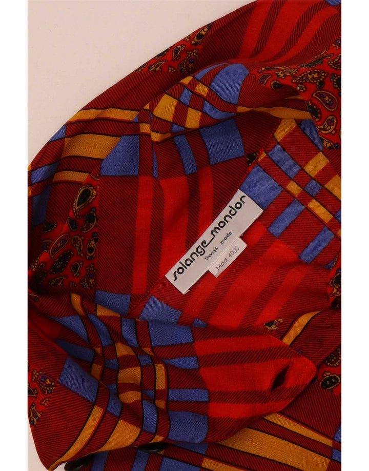 Solange Mondor ženska košulja bluza UK 16 Veliki crveni patchwork