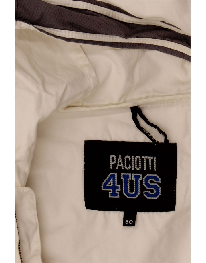Muška bomber jakna s kapuljačom Cesare Paciotti 4US IT 50 Large Off White