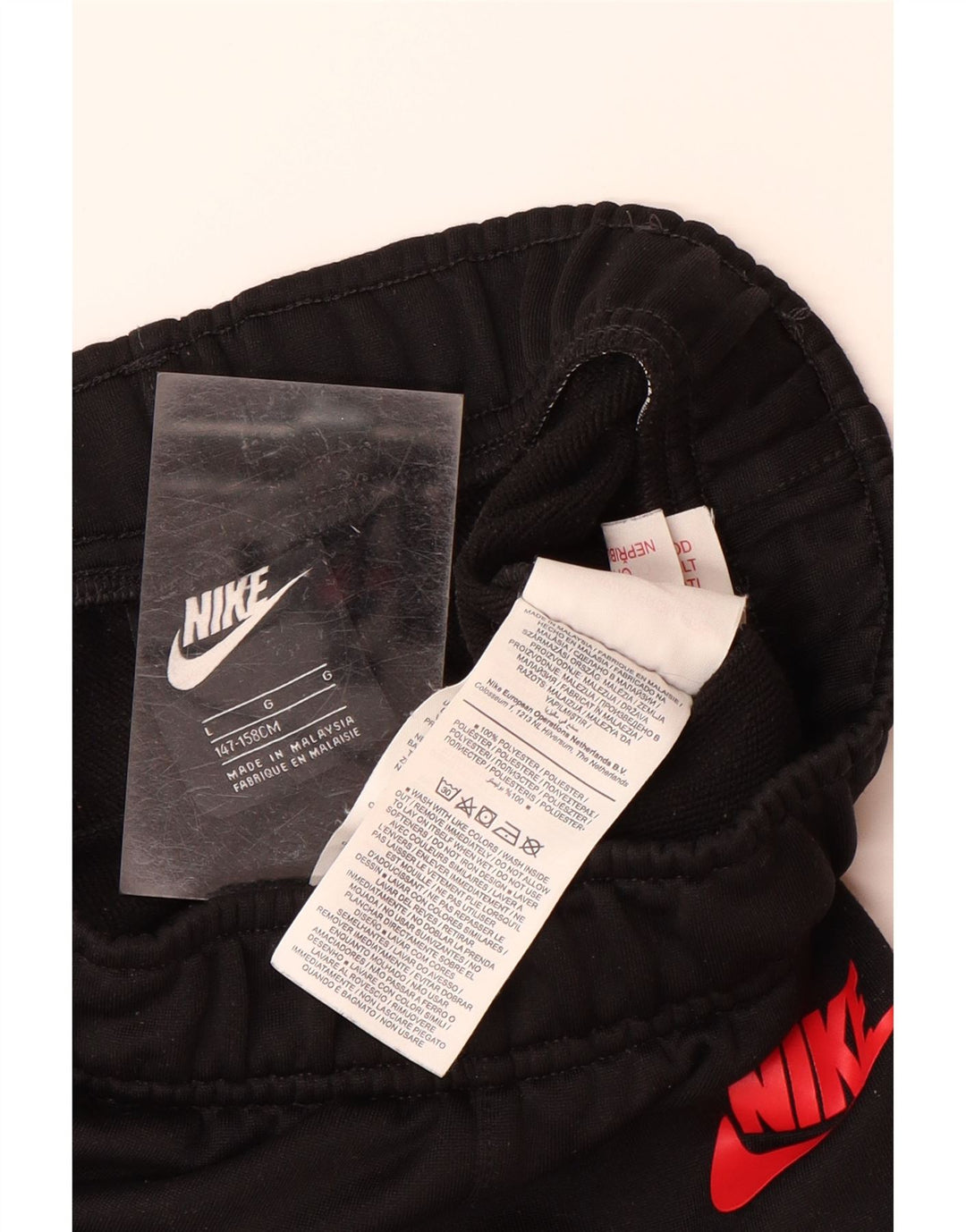 NIKE Trenirke Hlače za dječake Joggers 12-13 godina Veliki crni poliester