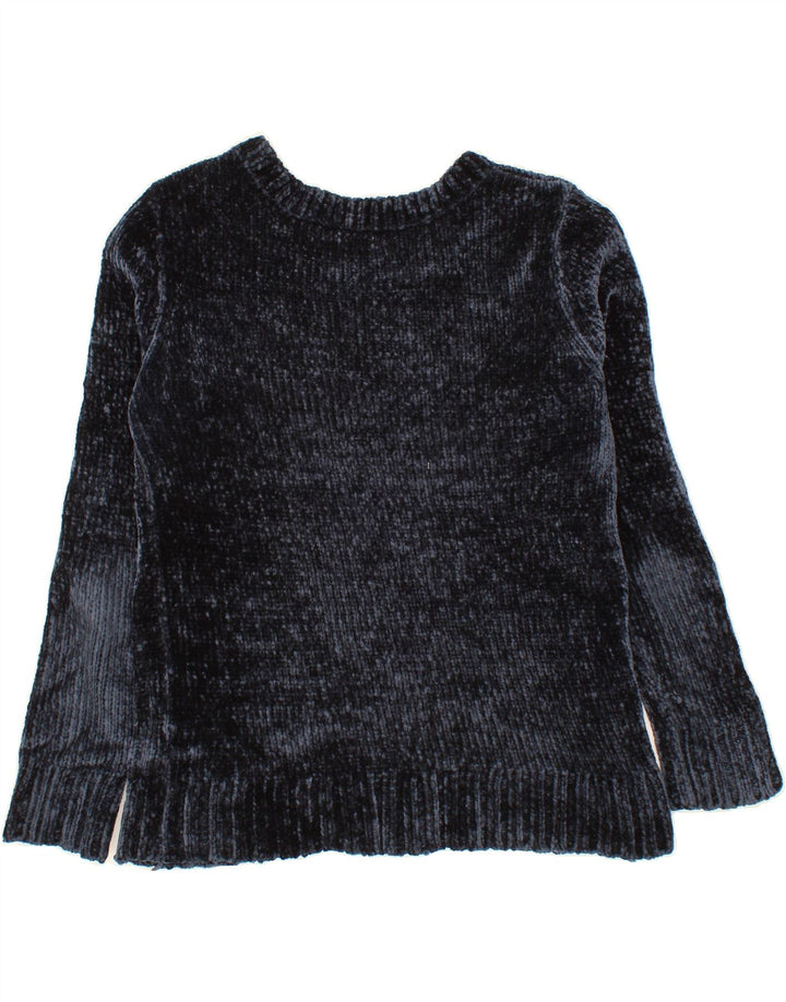 ORVIS Womens Oversized Fleece Jumper UK 10 Small Navy Blue Polyester Vintage Orvis and Second-Hand Orvis from Messina Hembry 