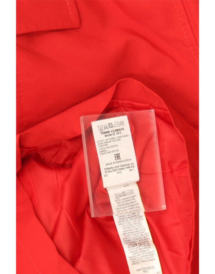 Marks & Spencer ženski kratki trenč kaput UK 22 3XL crveni poliester