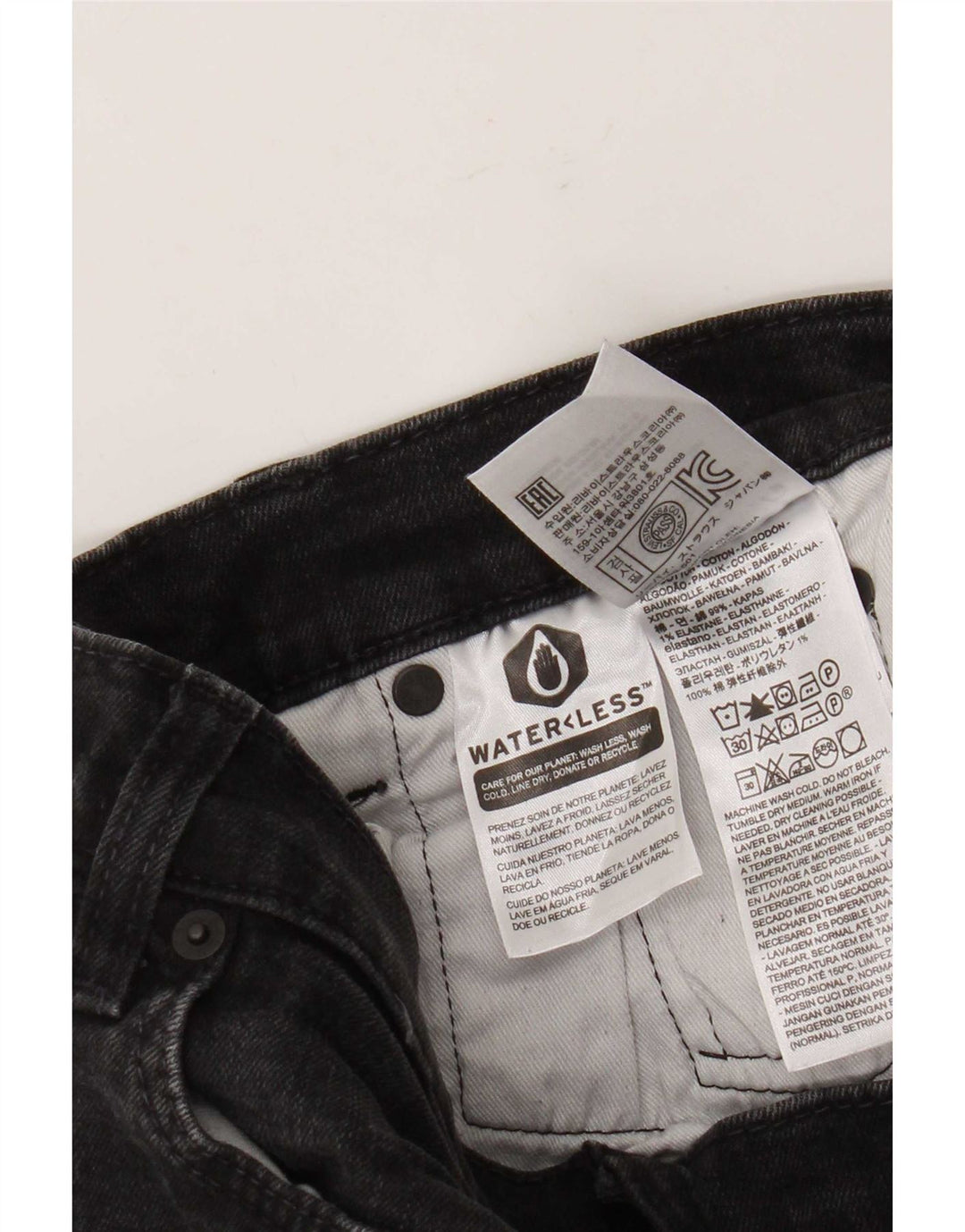 Levi's muške uske traperice W30 L29 crni pamuk