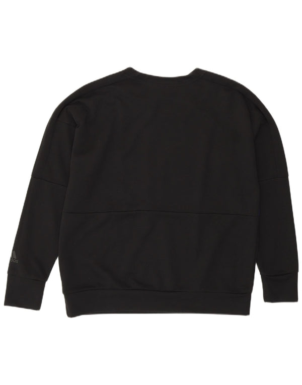 ADIDAS Ženska majica s kratkim rukavima UK 12/14 srednje crne boje