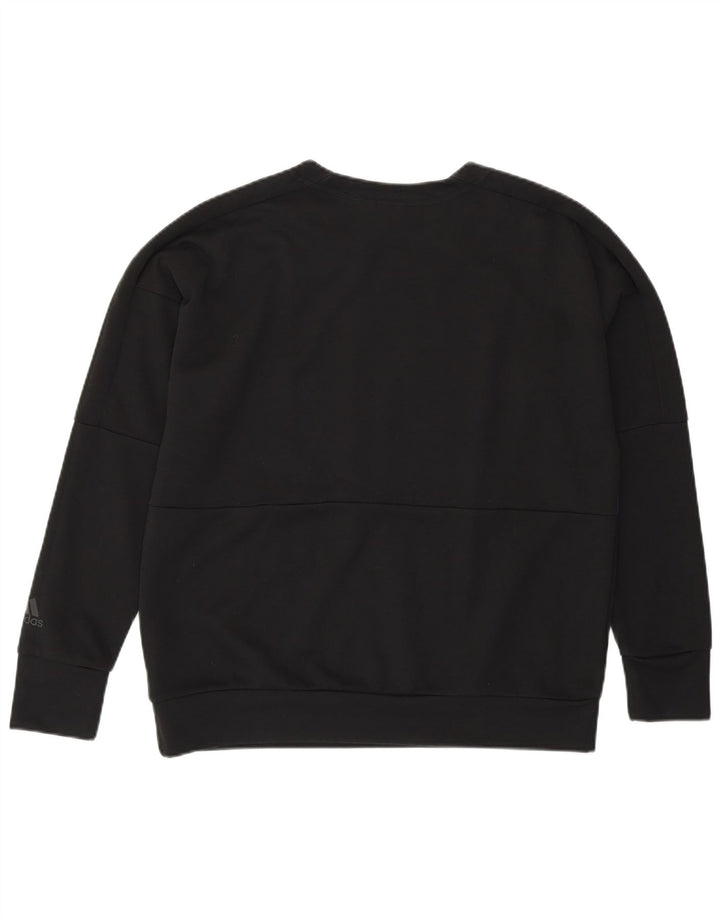 ADIDAS Ženska majica s kratkim rukavima UK 12/14 srednje crne boje