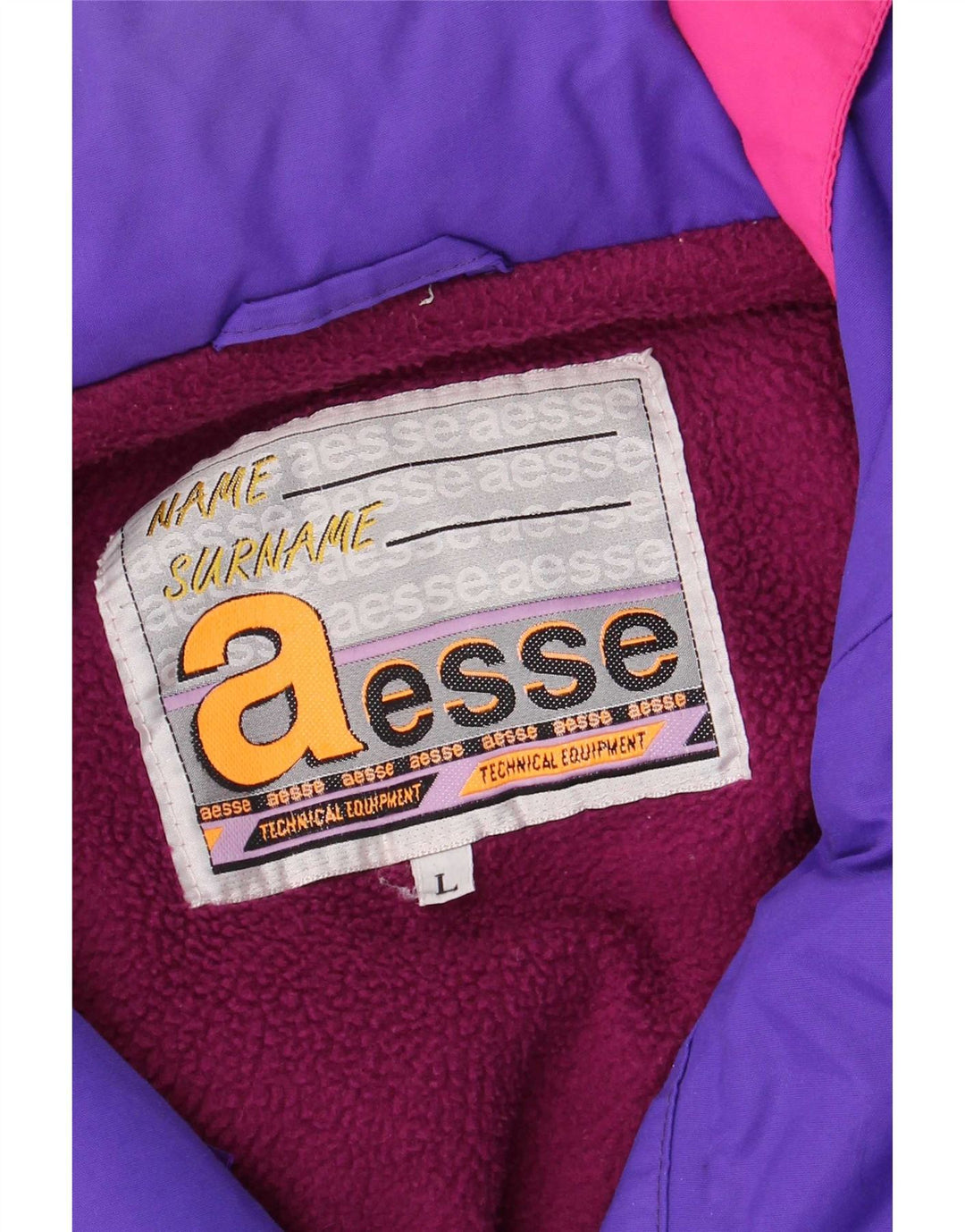 Aesse muška skijaška jakna s kapuljačom UK 40 Large Purple Colourblock