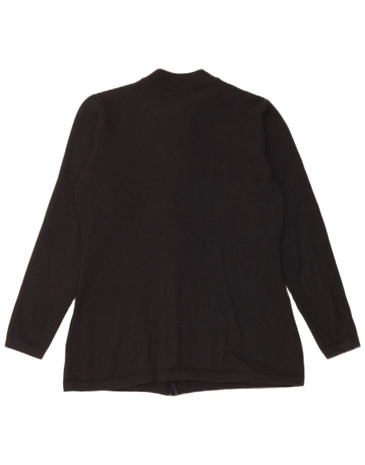 SISLEY Ženski džemper kardigan UK 12 Srednja crna vuna