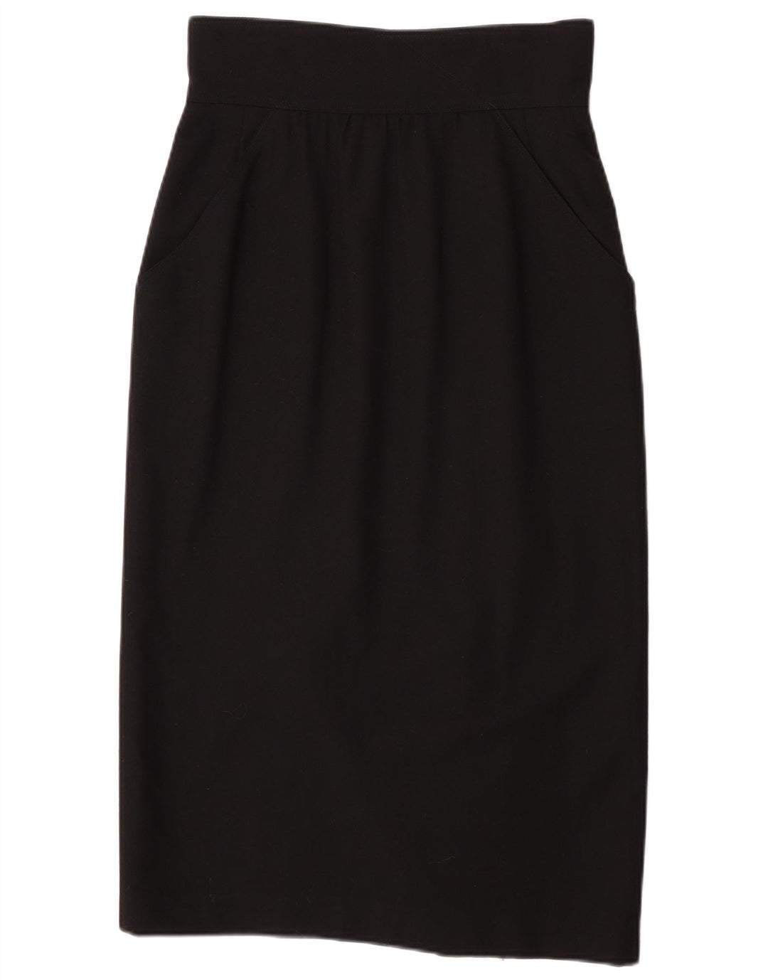 Fendi ženska midi suknja visokog struka IT 44 srednje veličine W28 crna vuna