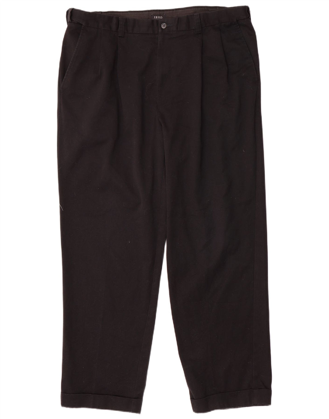 Izod muške chino hlače s klinovima W38 L31 crni poliester