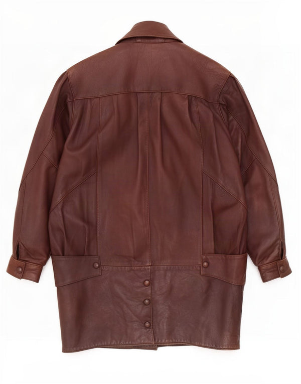 Sardar ženski preveliki kožni kaput UK 10 Small Brown