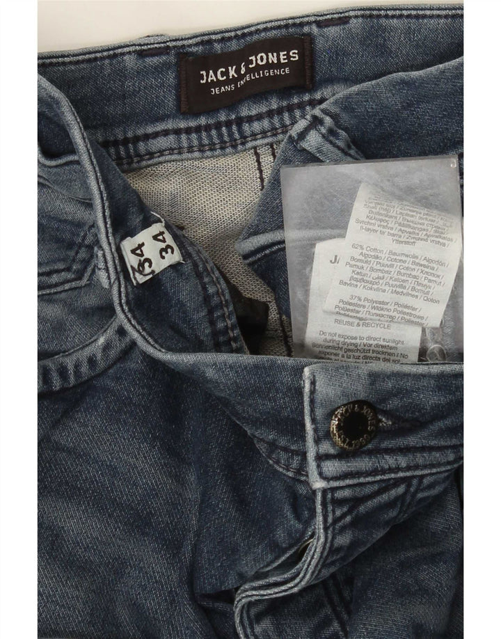 Jack & Jones Muške uske traperice W34 L34 Plavi pamuk