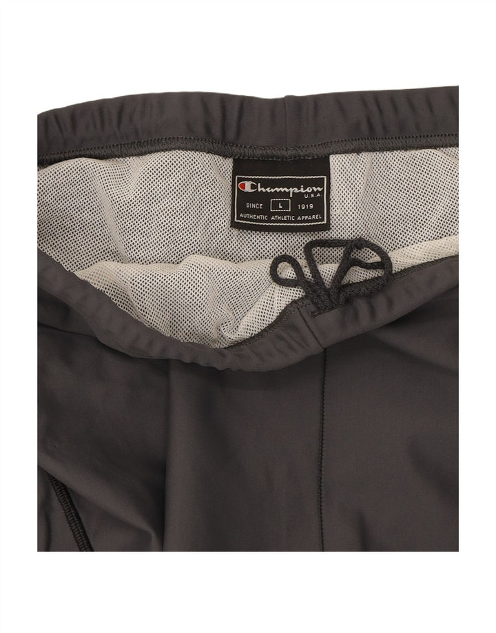 CHAMPION Womens Graphic Swimming Shorts UK 14 Large  Grey Polyamide