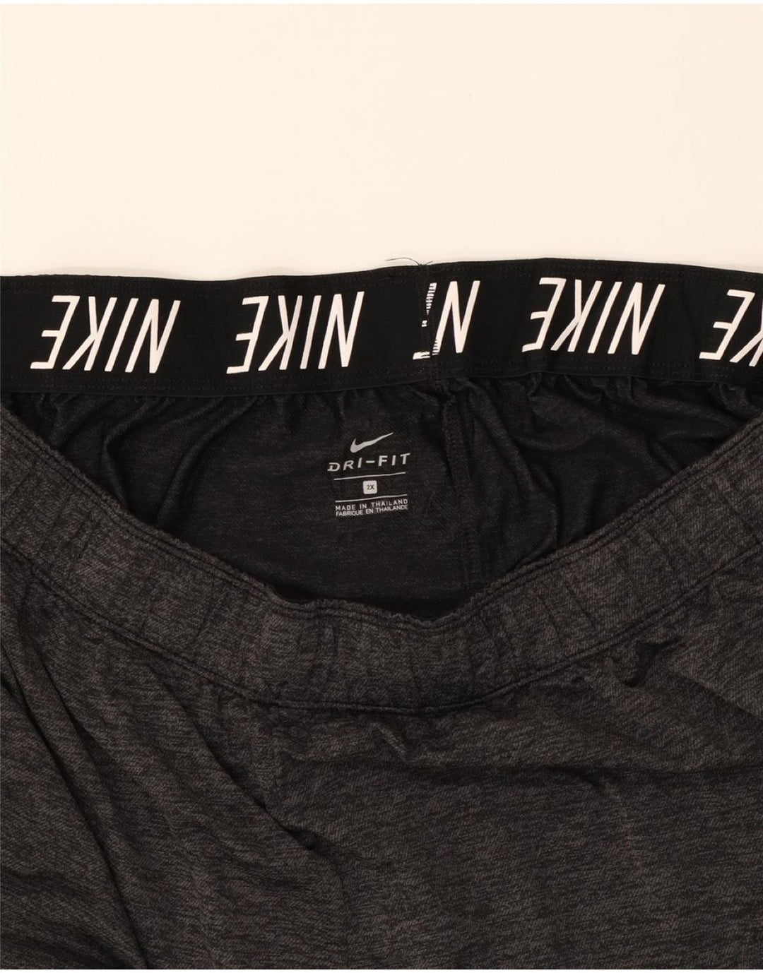 NIKE Womens Dri Fit Sport Shorts UK 20 2XL Grey Polyester Vintage Nike and Second-Hand Nike from Messina Hembry 