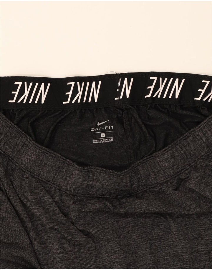 NIKE Womens Dri Fit Sport Shorts UK 20 2XL Grey Polyester Vintage Nike and Second-Hand Nike from Messina Hembry 