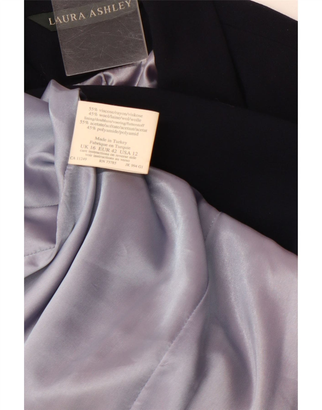 LAURA ASHLEY Ženska jakna sa 4 gumba UK 16 Velika tamnoplava viskoza