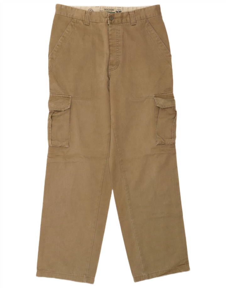 Dockers muške kaki ravne kargo hlače W34 L32 kaki