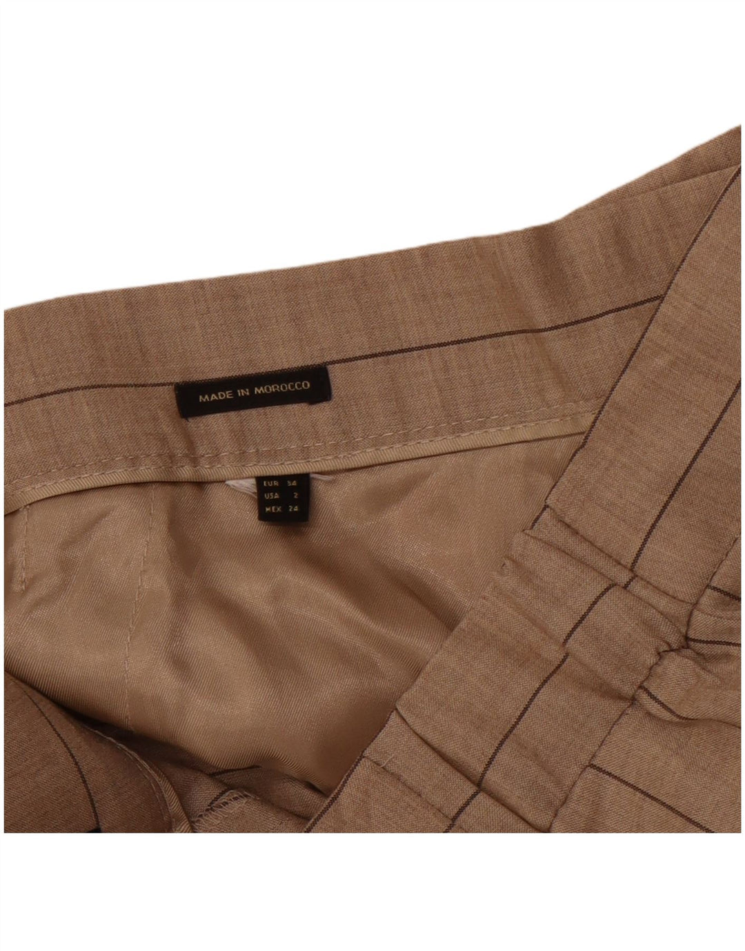 MASSIMO DUTTI Ženske chino hlače EU 34 2XS W24 L26 Bež na pruge