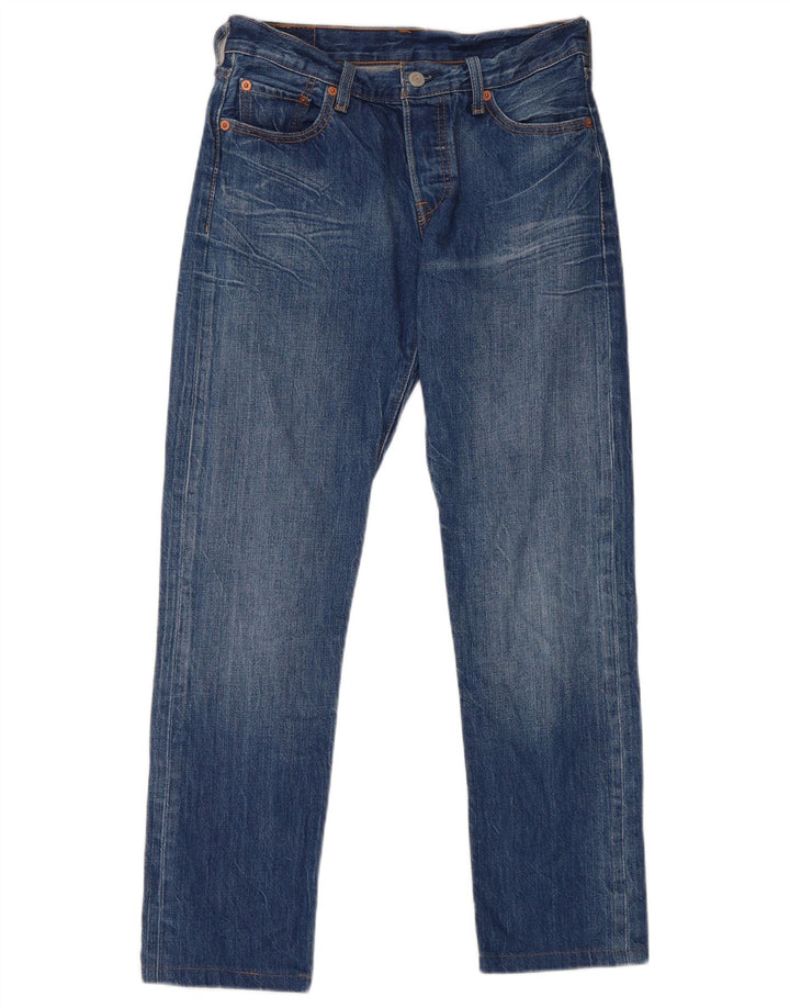 Levi's ženske 501 ravne traperice W25 L27 plavi pamuk