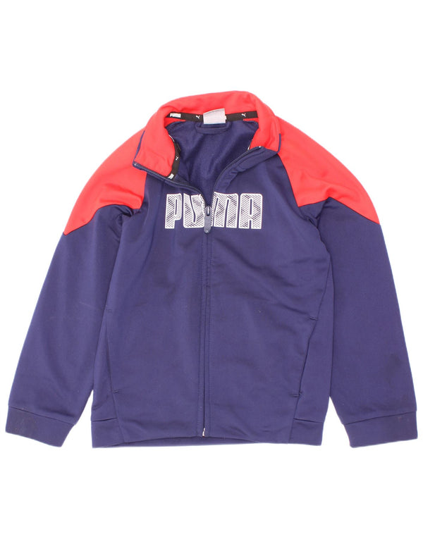 Gornja jakna trenirke Puma Boys Graphic 5-6 Years Navy Blue Colourblock