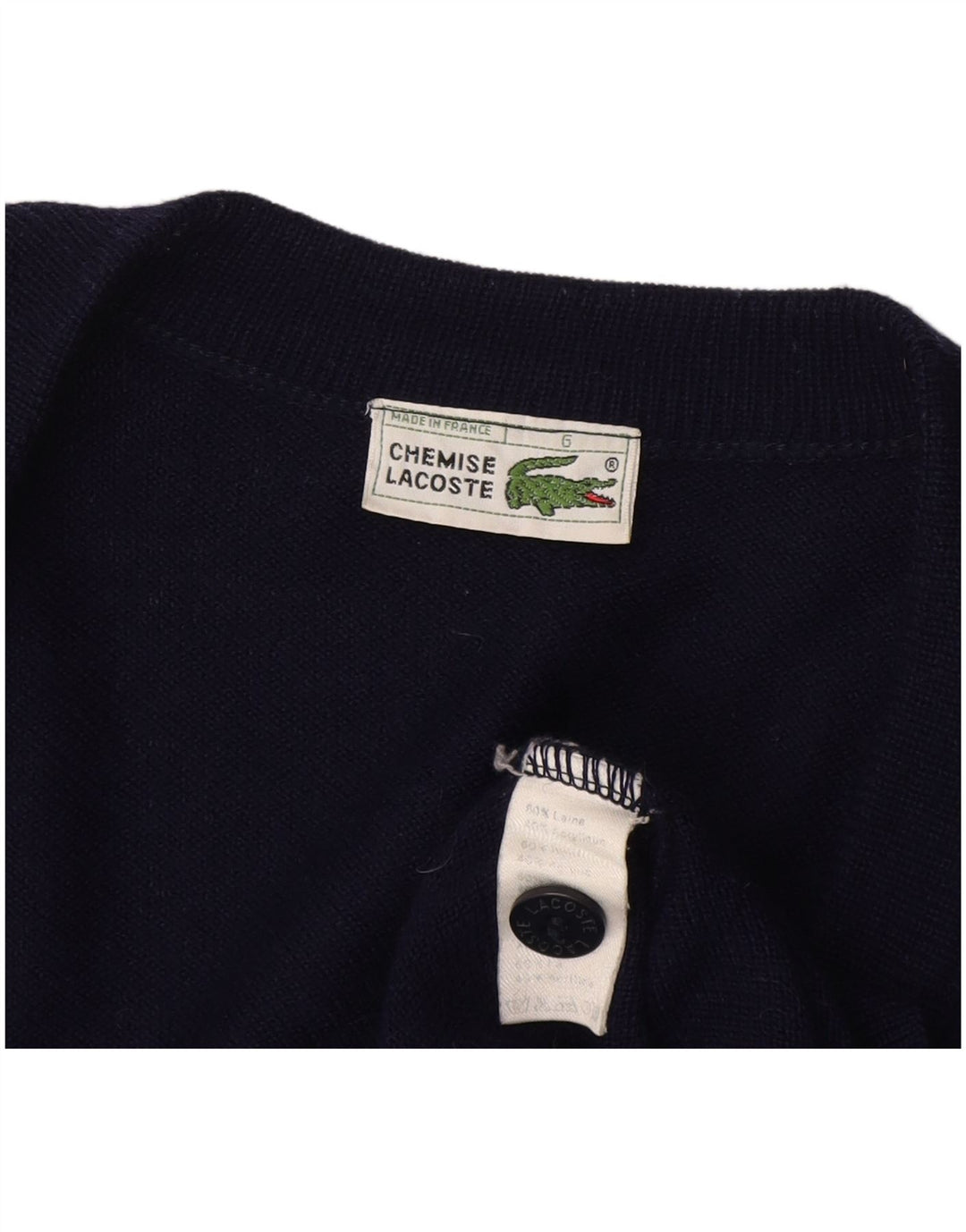 Lacoste muški kardigan pulover veličina 6 XL tamnoplava vuna