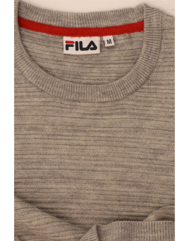 Fila muški džemper s okruglim izrezom srednje sivo s pjegama