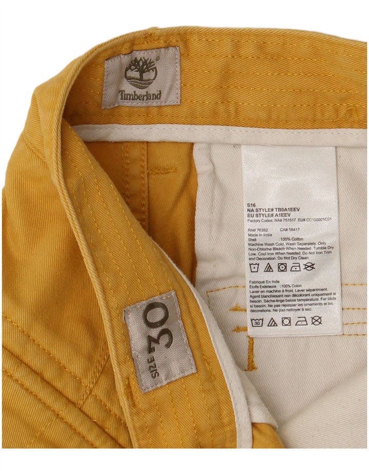 TIMBERLAND Muške kargo kratke hlače W30 srednje žuti pamuk