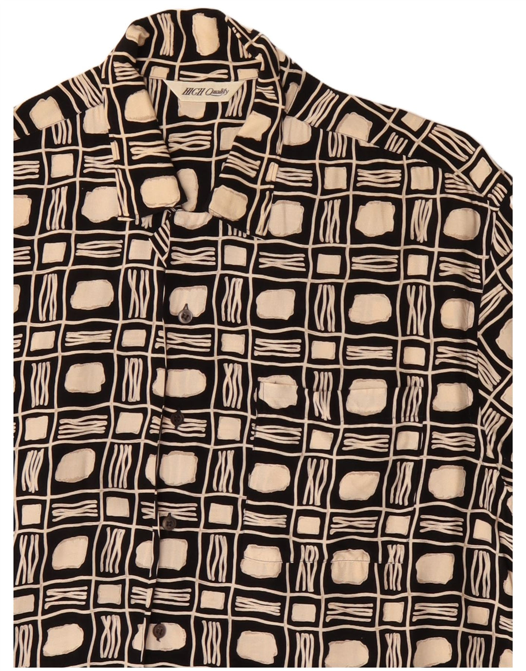 Vintage muška majica kratkih rukava velike crne geometrije
