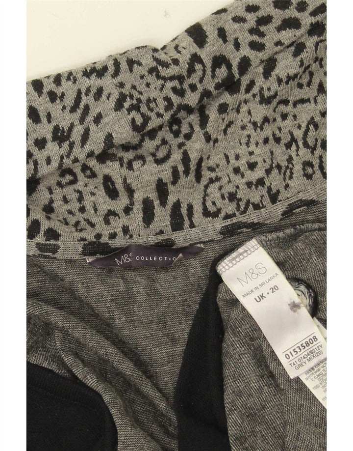 Marks & Spencer ženski asimetrični džemper UK 20 2XL sivi