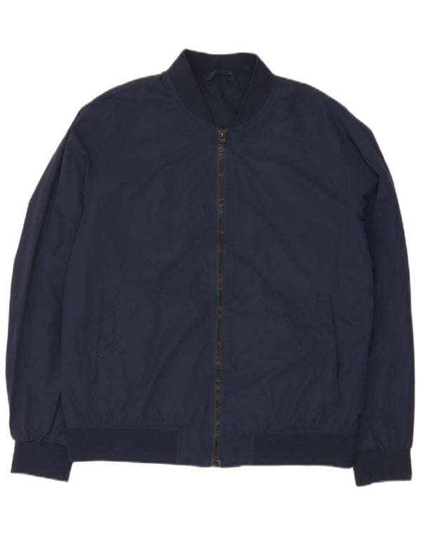 Zara muška bomber jakna UK 40 veliki tamnoplavi poliester
