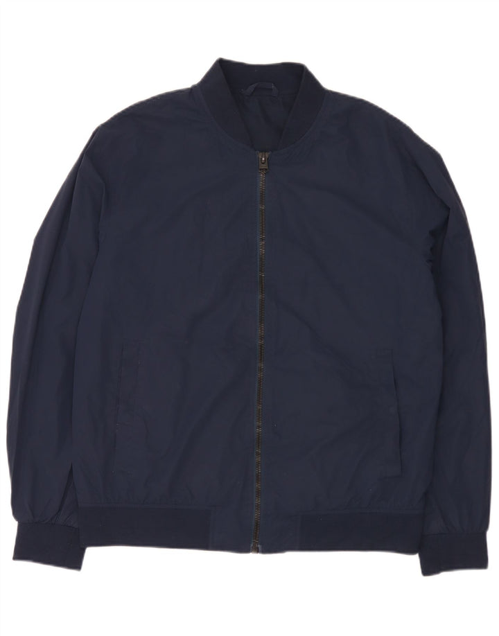 Zara muška bomber jakna UK 40 veliki tamnoplavi poliester