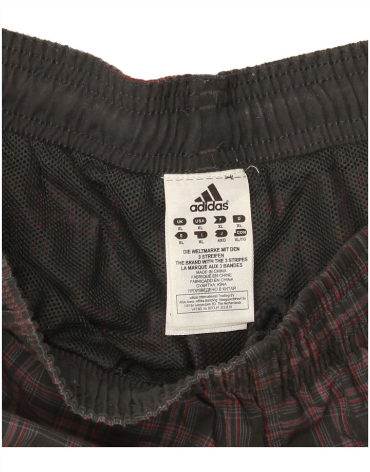 Adidas muške sportske kratke hlače XL sivi karirani poliester