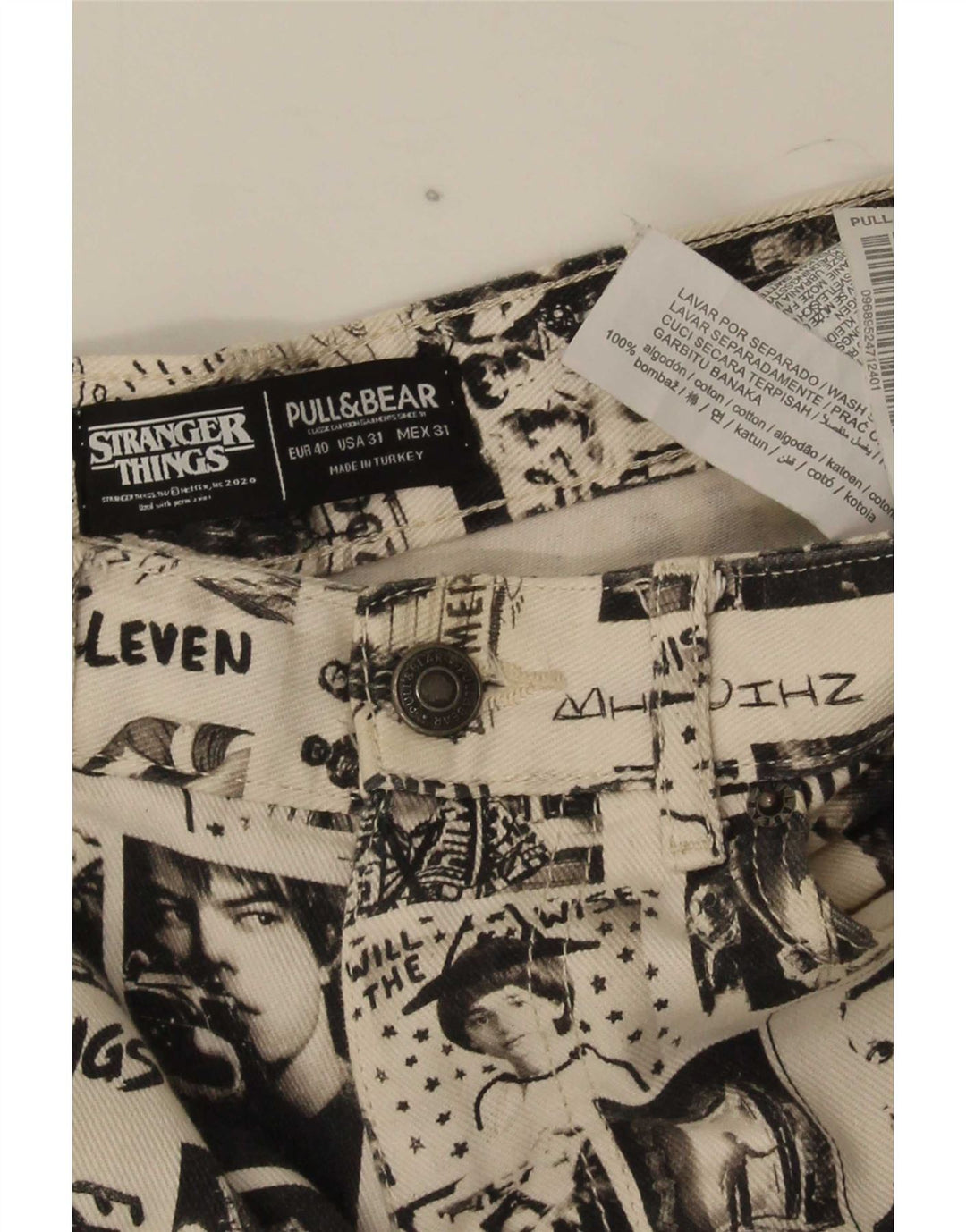 Pull & Bear muške ravne traperice EU 40 srednje W31 L29 prljavo bijele