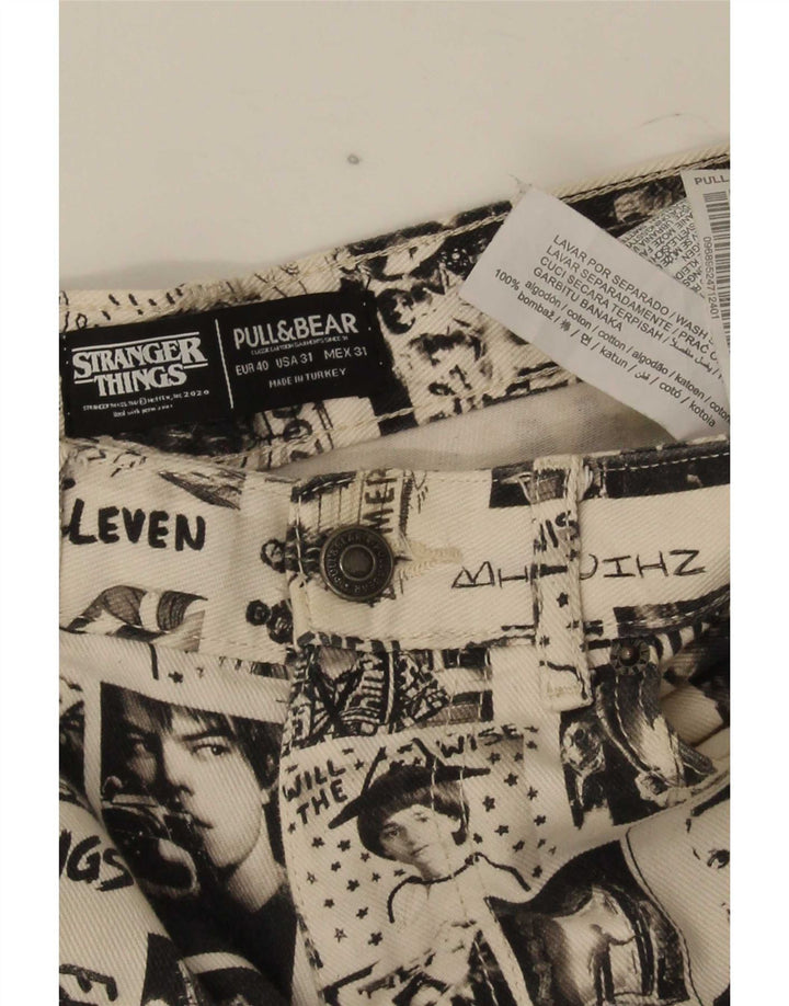 Pull & Bear muške ravne traperice EU 40 srednje W31 L29 prljavo bijele