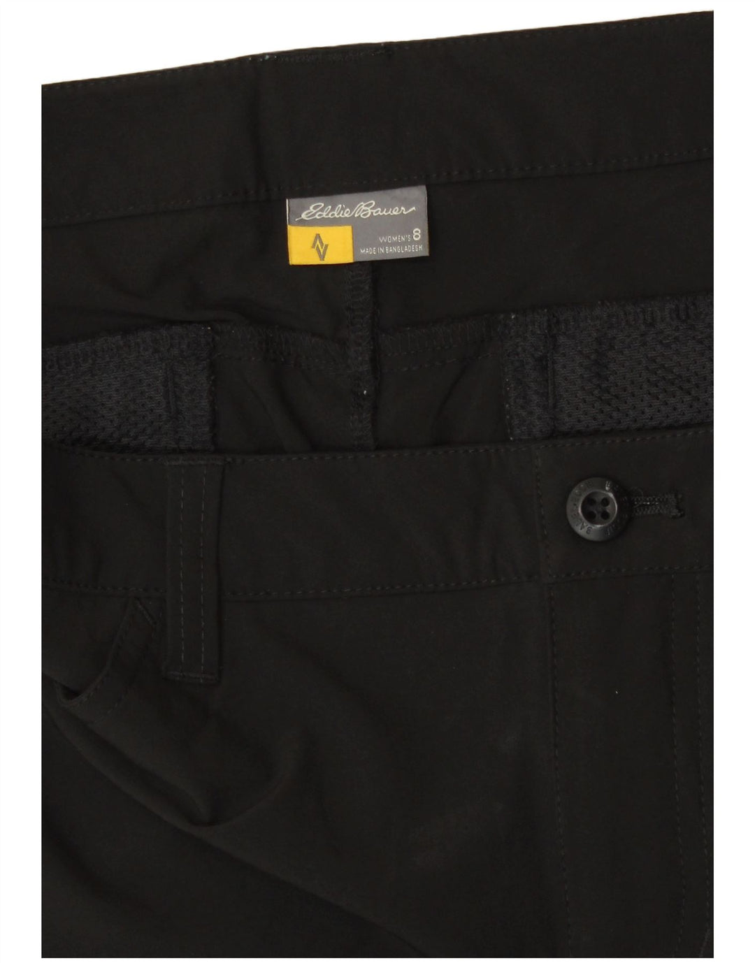 Eddie Bauer ženske kargo kratke hlače US 8 srednje W30 crni poliester