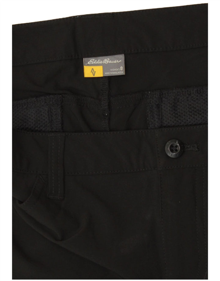 Eddie Bauer ženske kargo kratke hlače US 8 srednje W30 crni poliester