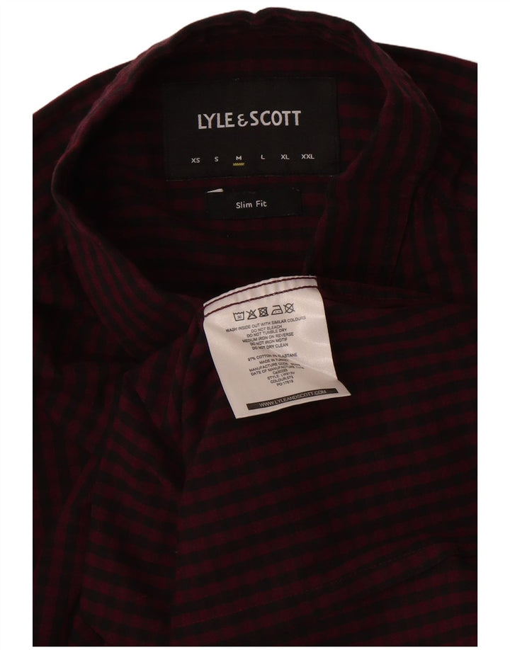Lyle & Scott muška uska košulja srednjeg kroja od gingham pamuka