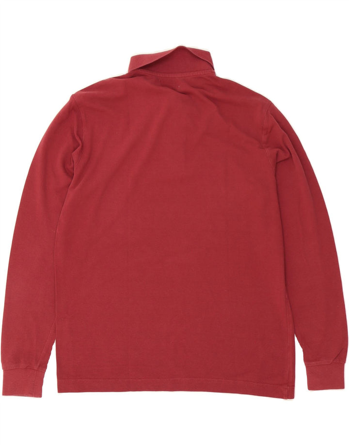 KAPPA Mens Long Sleeve Polo Shirt Medium Red Cotton Vintage Kappa and Second-Hand Kappa from Messina Hembry 