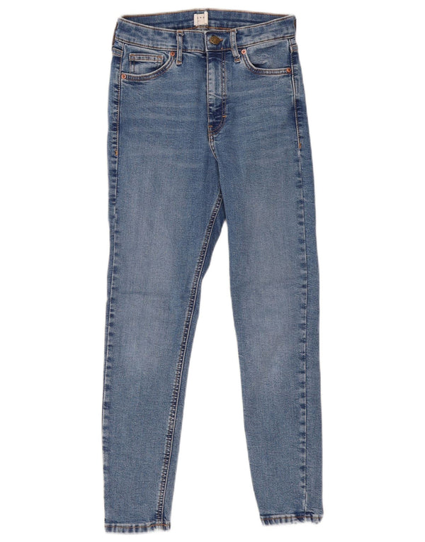 Topshop ženske uske traperice UK 8 male W26 L25 plavi pamuk