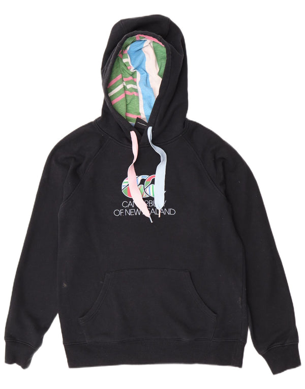 Canterbury Ženska majica s kapuljačom s grafičkim motivima UK 14 Veliki crni pamuk